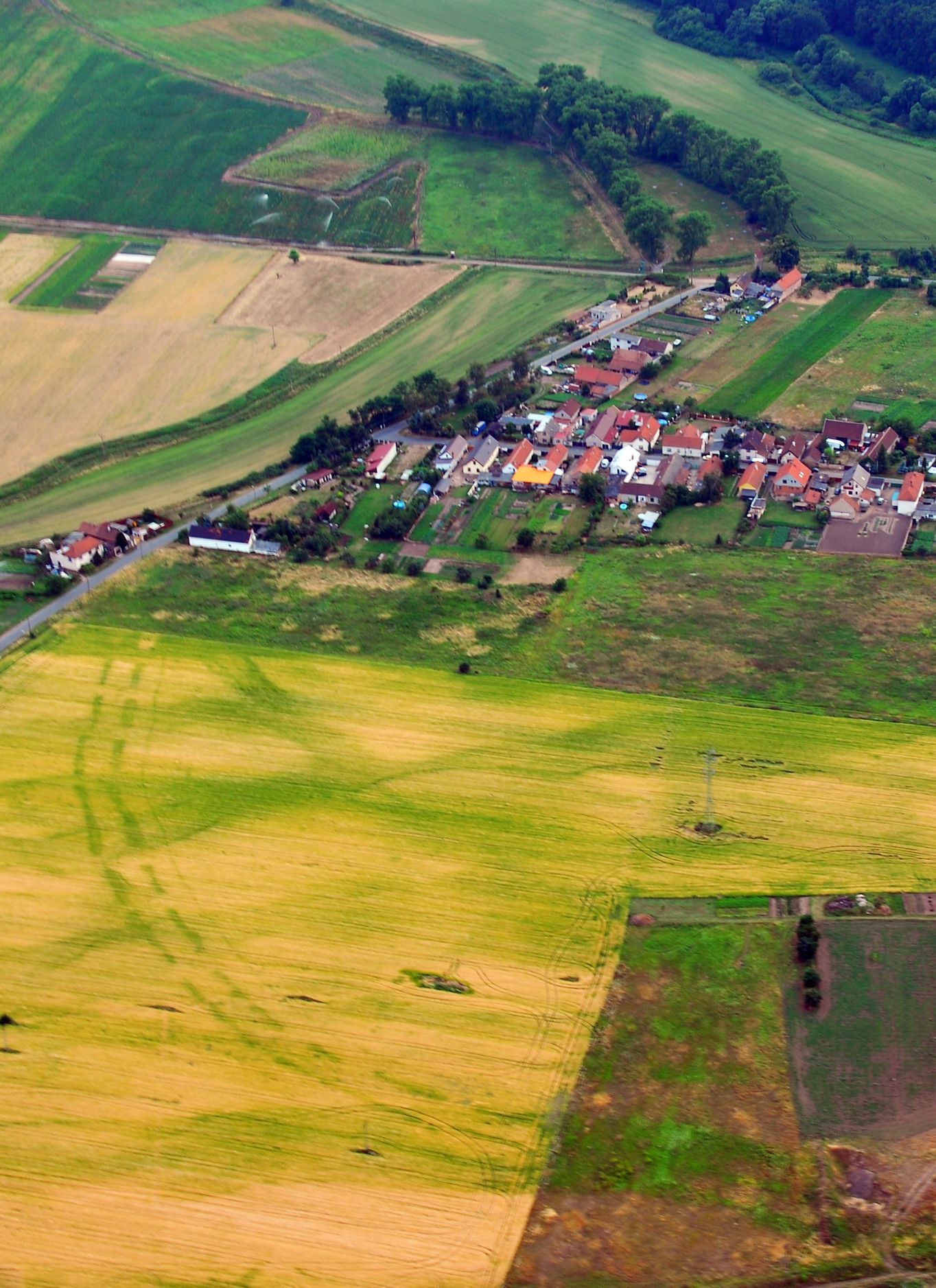 Archeologie z nebe Dávné pohřebiště prozradí třeba jen odlišný odstín