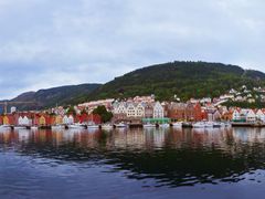 Město Bergen, Norsko.