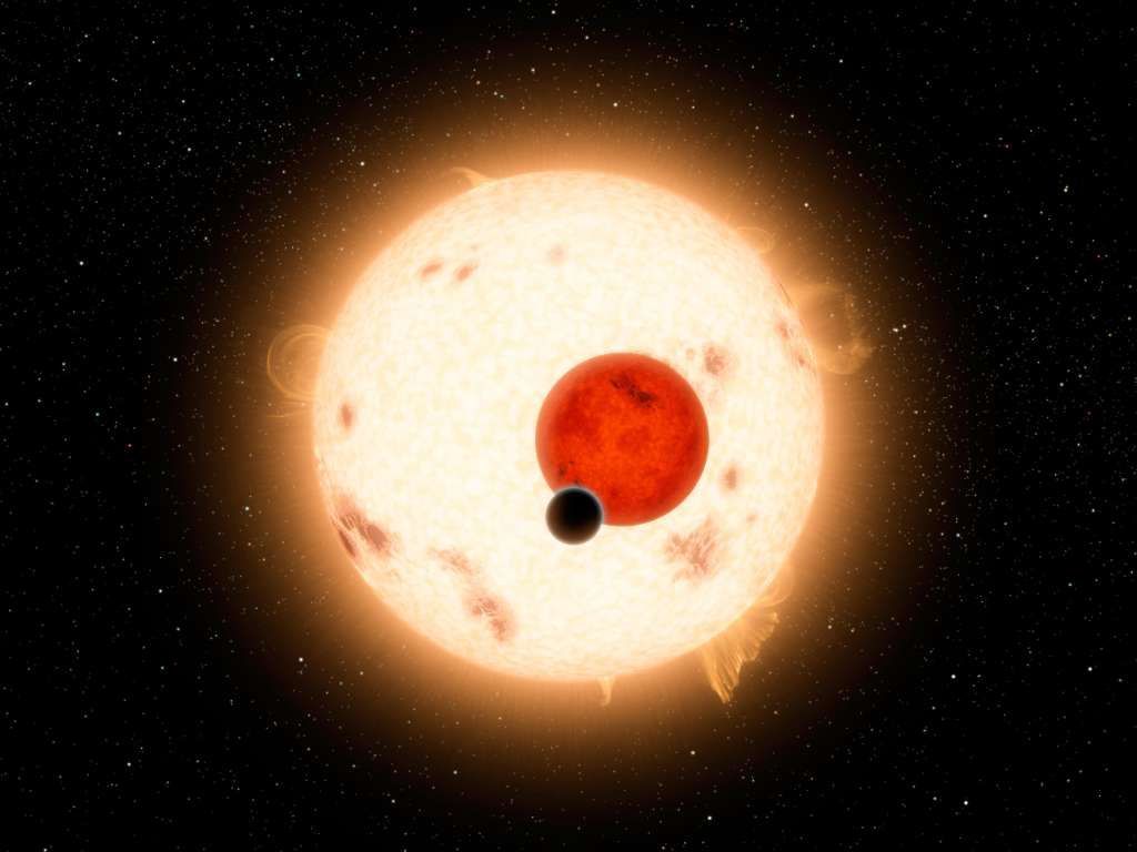 Planeta Kepler-16b - umělecké ztvárnění