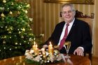 Prezident Miloš Zeman během vánočního poselství v roce 2019.