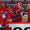 Malkin se raduje v zápase Česko - Rusko