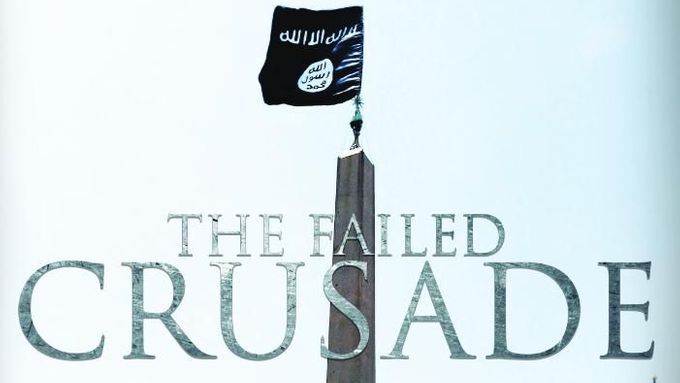 Svatopetrské náměstí, nad nímž plápolá černá vlajka Islámského státu. Titulní strana islamistického propagandistického časopisu Dabiq.