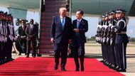 U.S. President Donald Trump arrives in South Korea