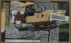 Georges Braque (1882–1963): Zátiší s kytarou, 1921–1922, olej, plátno, 60 x 100 cm