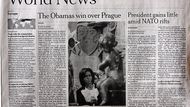 "Obamovi si získali Prahu" (International Herald Tribune, 6.4.2009)