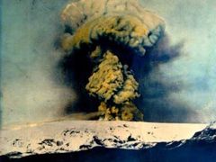 Erupce Katly v roce 1918.