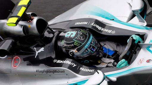 Nico Rosberg při tréninku na VC Brazílie 2014