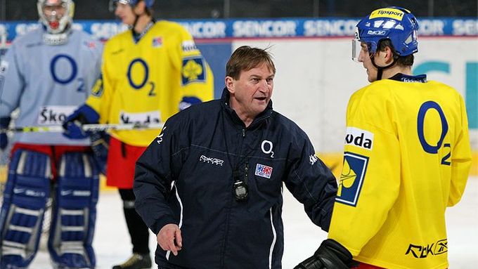 Trénink české hokejové reprezentace před turnajem Karjala - Alois Hadamczik