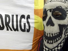 Protest proti drogám v indonéské Jakartě