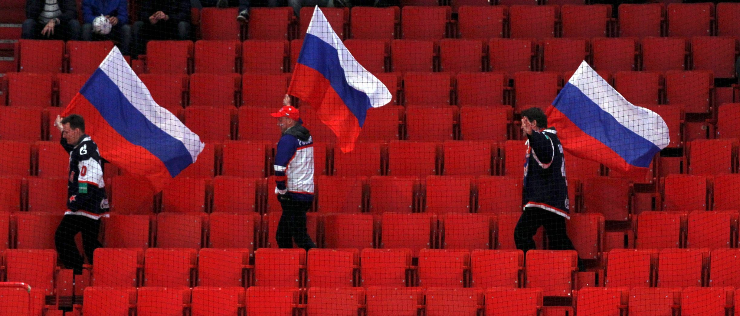 Fanoušci Ruska v zápase Rusko - Itálie