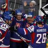 Radost slovenských hokejistů v utkání s Běloruskem