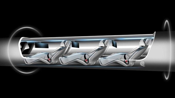 Cestování systémem hyperloop podle Elona Muska.