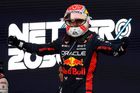 Max Verstappen z  Red Bullu slaví vítězství ve VC Španělska F1 2023