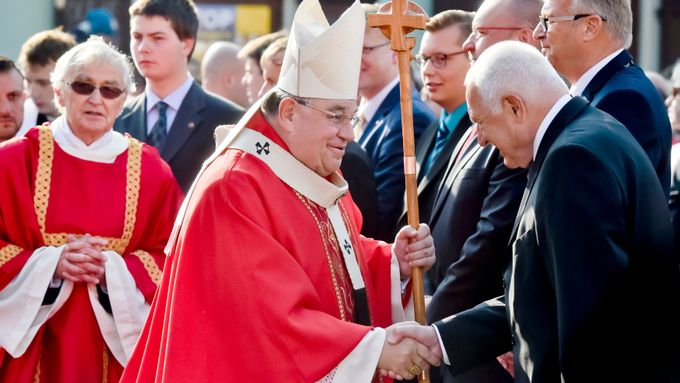 Kardinál Dominik Duka při letošním svátku sv. Václava.