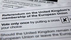 Brexit referendum hlasovací lístky Illustration picture of postal ballot papers June 1, 2016