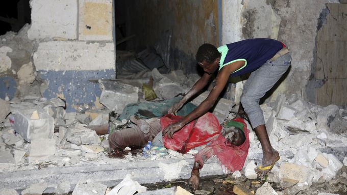 Místo útoku v Mogadišu
