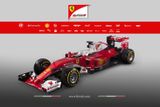 Ferrari také poprvé od roku 2009 opustilo zcela červenou "kamufláž", vrchní část karoserie nad kokpitem je bílá.