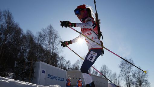 Eva Puskarčíková v olympijské štafetě žen.