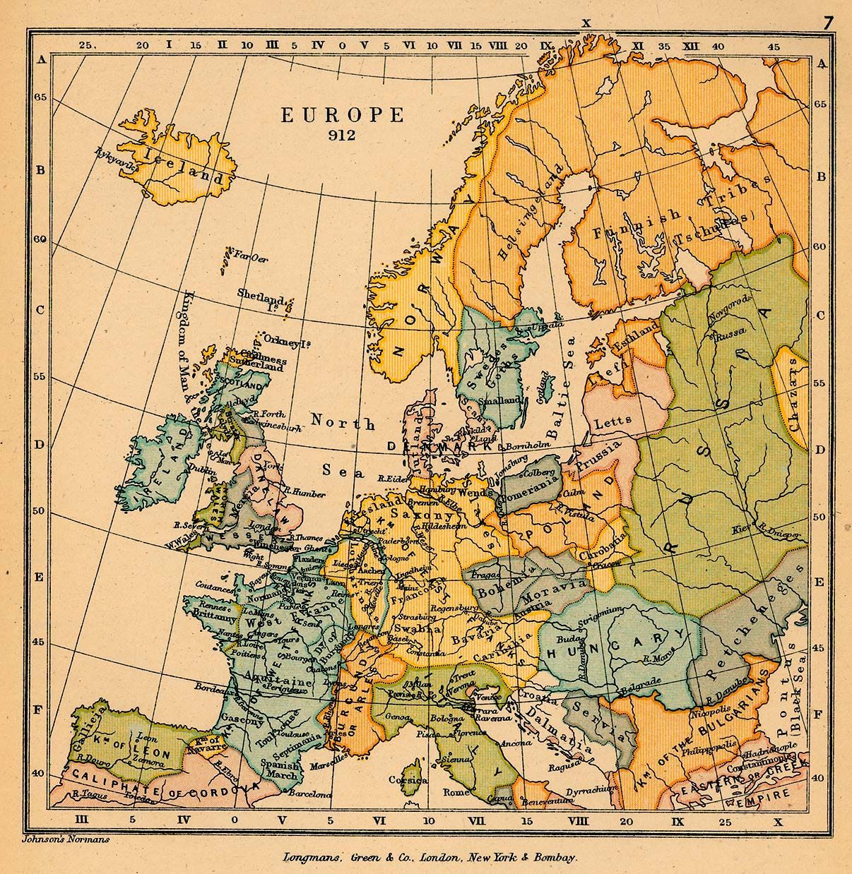Mapa Evropy, 10. století