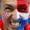 Chorvatský fanoušek na zápase Chorvatsko - Nigérie