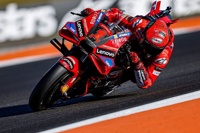 Francesco Bagnaia, Ducati při VC Valencie MotoGP 2023.