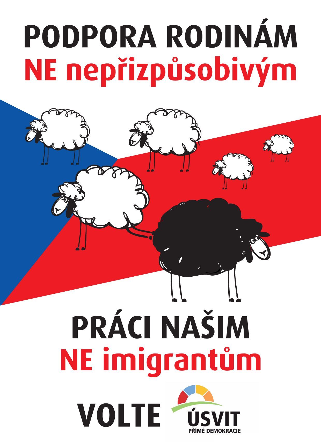 Plakát hnutí Úsvit do eurovoleb
