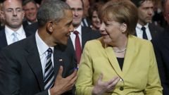 Baracka Obama a Angela Merkelová