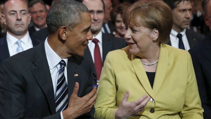 Barack Obama na návštěvě Německa.