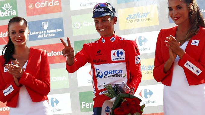 Chaves na pódiu pro vítěze 2. etapy Vuelty 2015