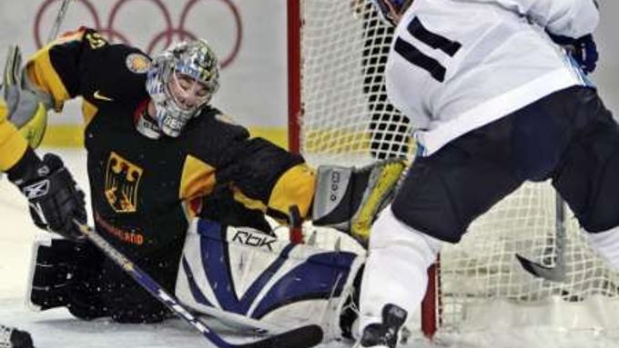 Brankář Müller v zápase proti Finsku