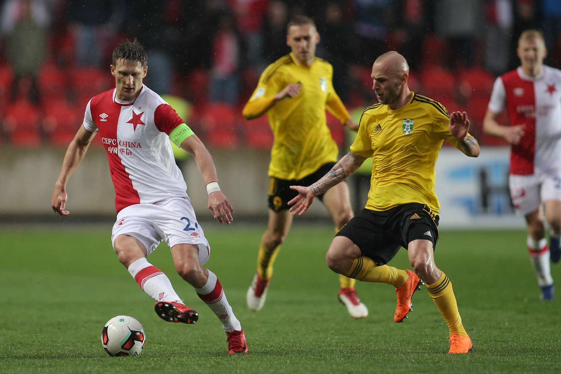 24. kolo HET ligy, Slavia - Karviná: Kapitán Slavie Milan Škoda