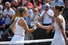 Karolína Muchová a Karolína Plíšková po v osmifinále Wimbledonu 2019