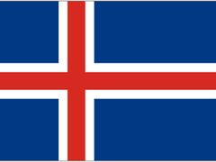 Vlajka Islandu.