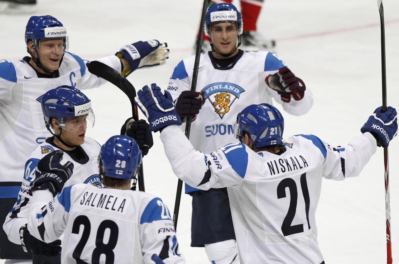MS v hokeji 2012: Finsko - Bělorusko (Finsko, radost)