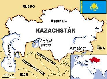 Mapa Kazachstánu