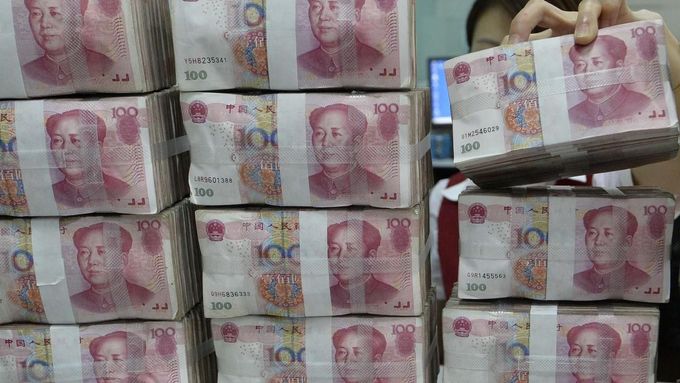 Čínské bankovky - ilustrační foto.