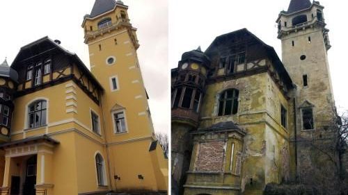 Před třemi lety, než začala rekonstrukce, byl zámek ve velmi zanedbaném stavu. Při požáru navíc přišel o střechu.