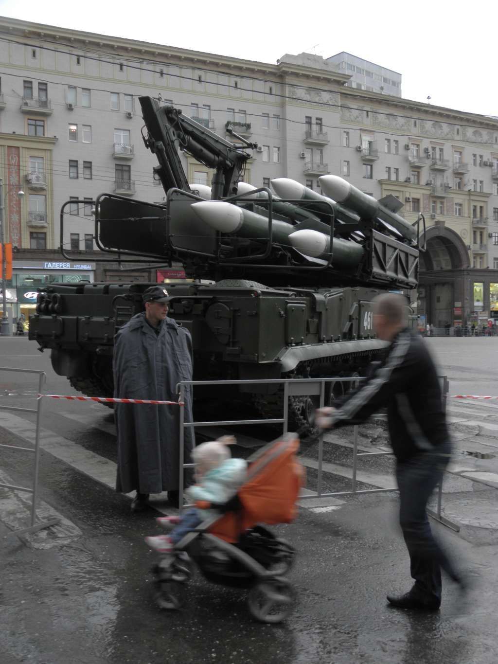 Příprava na vojenskou přehlídku 9. května v Moskvě