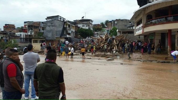 Katastrofou postižené město Mocoa.