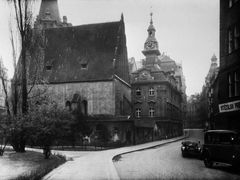 Staronová synagoga na pražském Starém Městě, 1933.