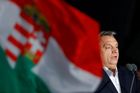 Viktor Orbán během projevu ke svým příznivcům po volbách.