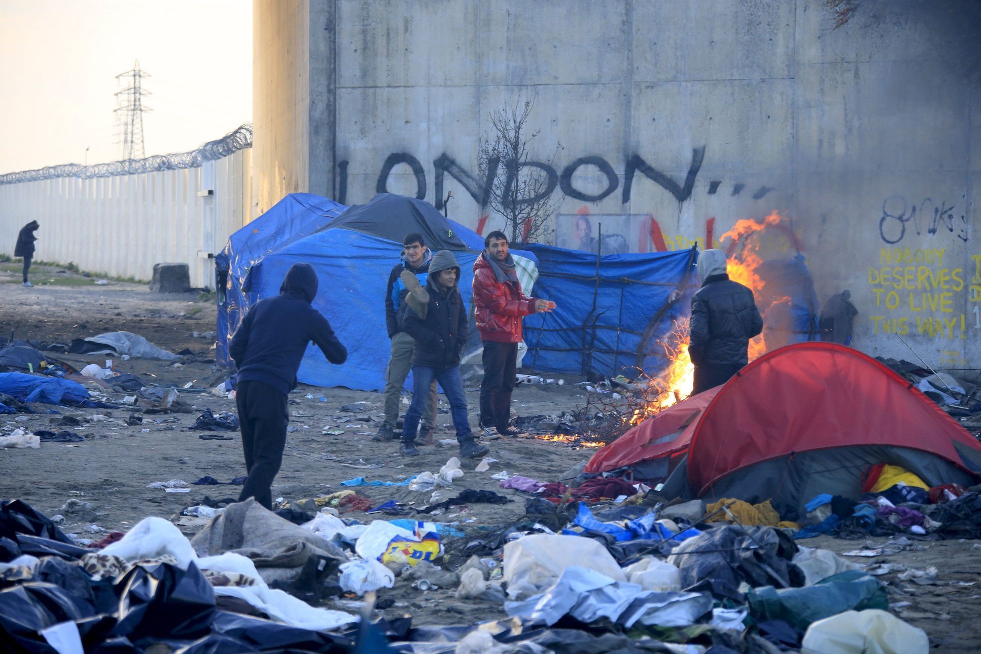 Uprchlický tábor Džungle v Calais