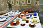 Sutnarova jídelní sada, Loosovo užitkové sklo. Muzeum vystavuje design Krásné jizby