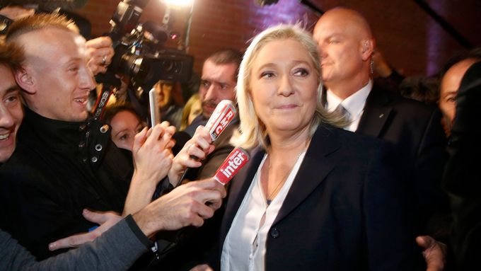 Marine Le Penová po prvním kole francouzských regionálních voleb.