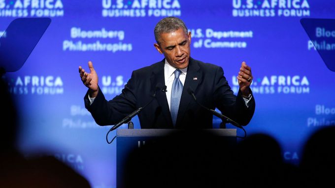 Barack Obama na summitu 47 afrických států ve Washingtonu.