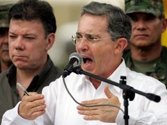 Kolumbijský prezident Álvaro Uribe, vedle Peruánce Alana Garcíi jediný pravicový prezident Jižní Ameriky.