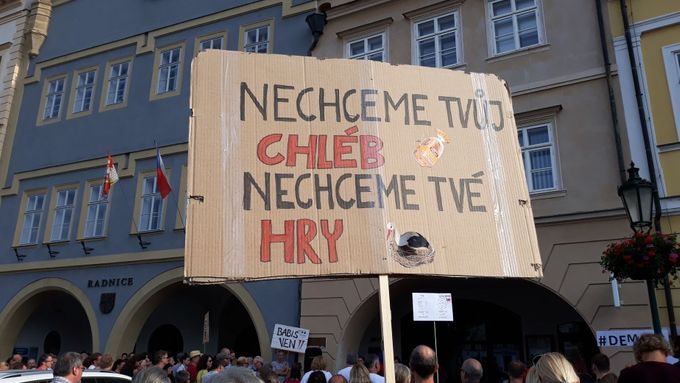 Protesty Milionu chvilek pro demokracii v Litoměřicích 11. června 2019