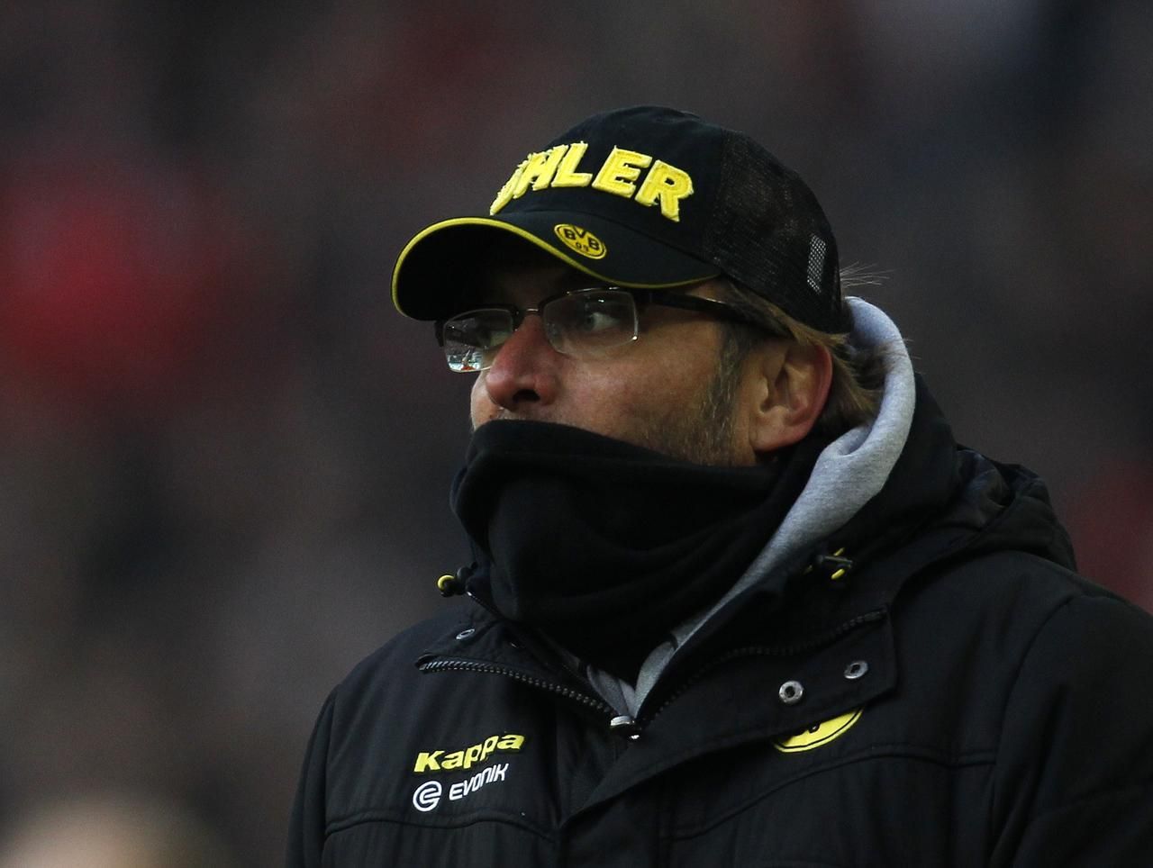 Problémy se zimou: trenér Juergen Klopp z Dortmundu