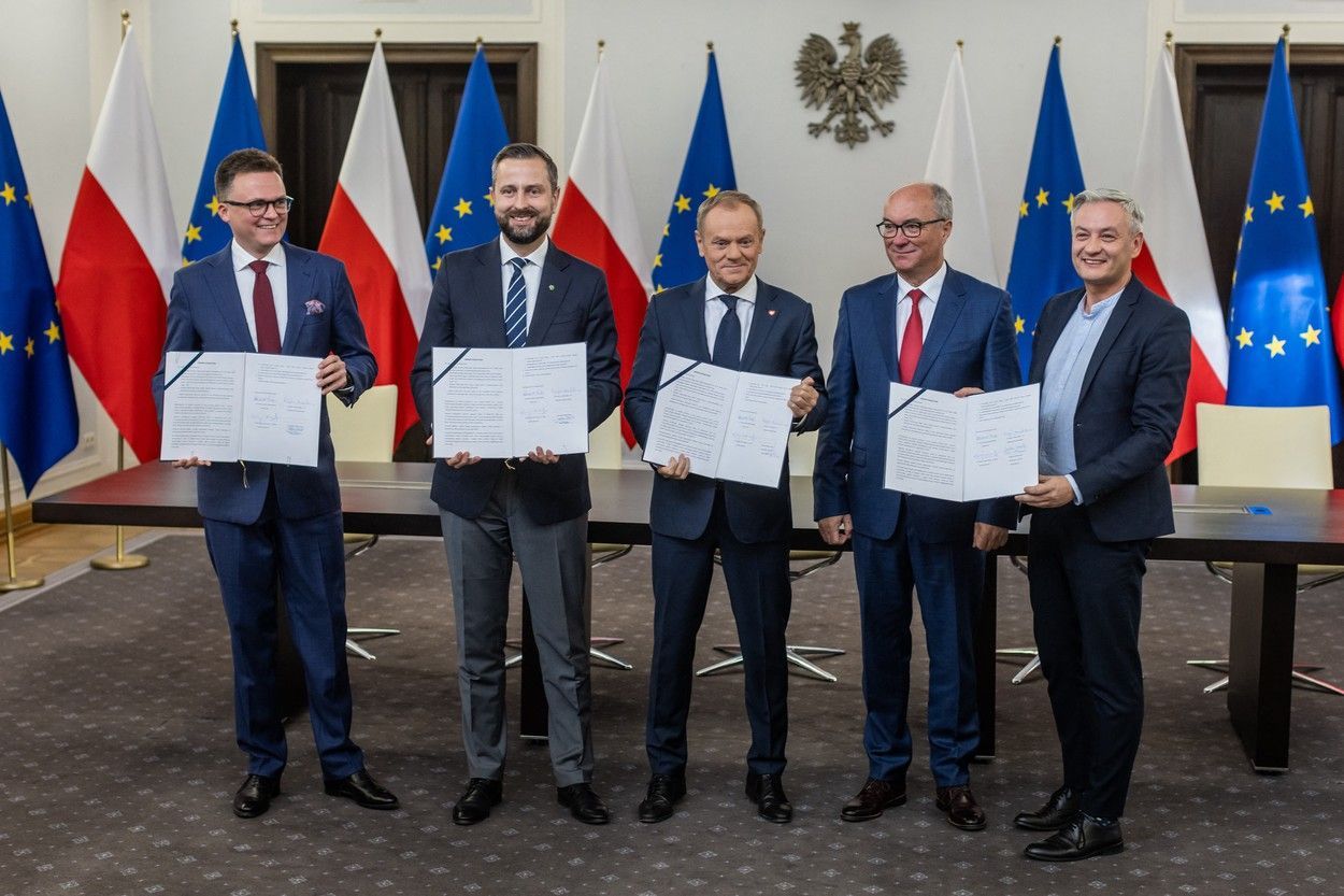Podpis koaliční smlouvy v Polsku