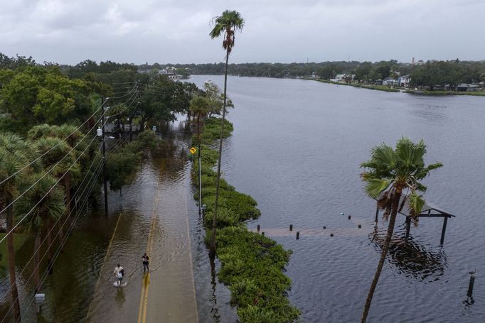 Hurikán Idalia udeřil na pobřeží Floridy.